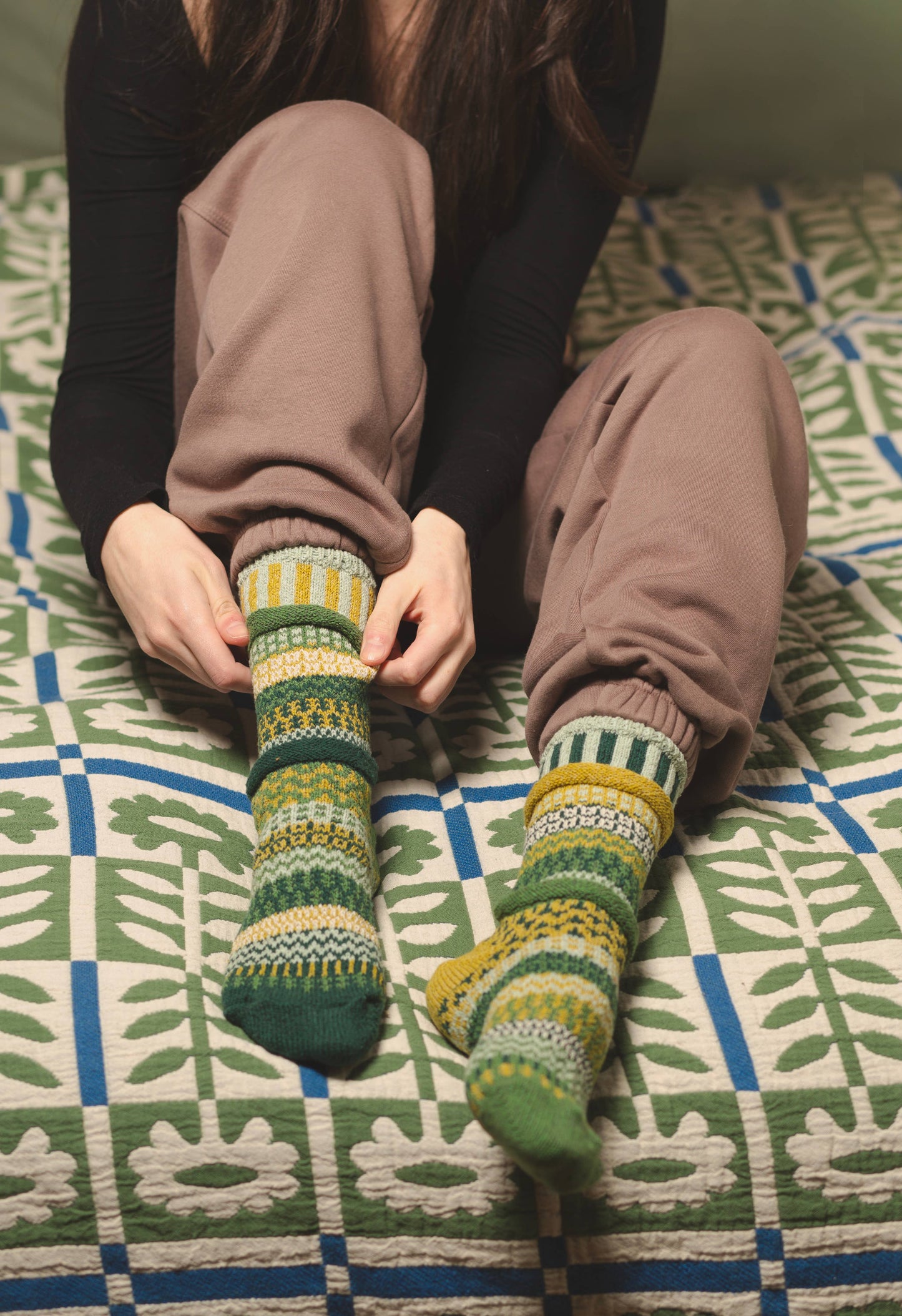 Fiddlehead Crew Socks by Solmate Socks