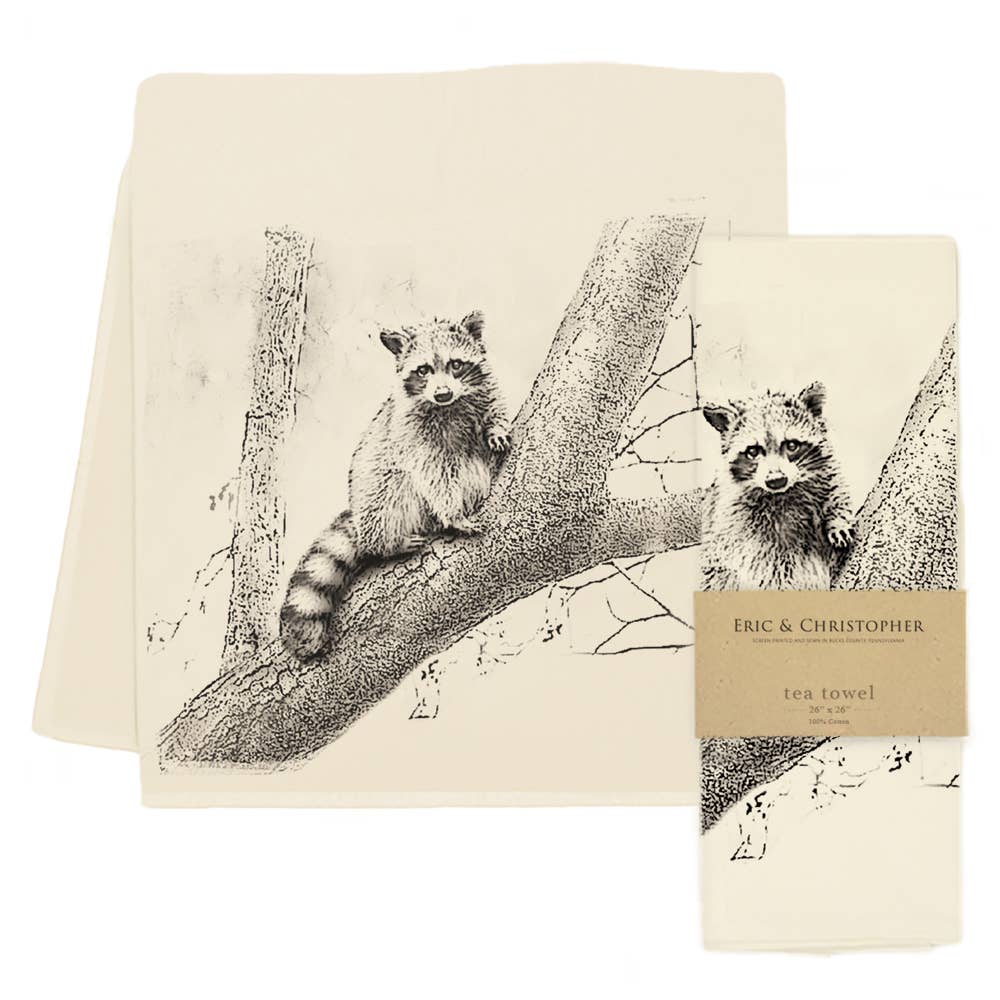 Raccoon American Woodlands Collective Tea Towel from Eric and Christopher