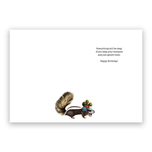 Skunk - Birthday Greeting Card by The Mincing Mockingbird - Maine Yarn & Fiber Supply