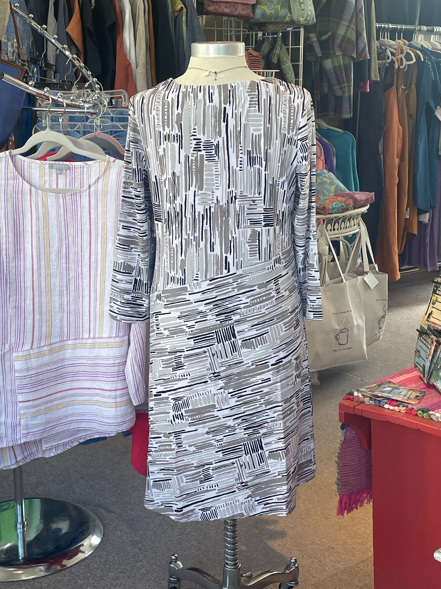Perfect Travel Swing Dress in Dove by Habitat Clothing