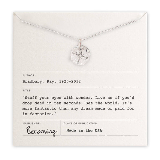 Compass Sterling Silver Necklace by Becoming Jewelry