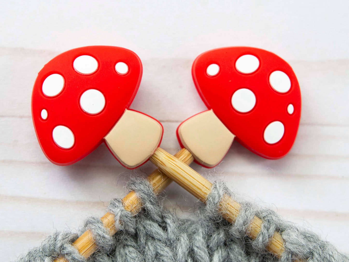 Mushroom Stitch Stoppers from Fox & Pine Stitches