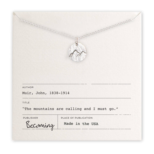 Mountains Are Calling Sterling Silver Necklace by Becoming Jewelry