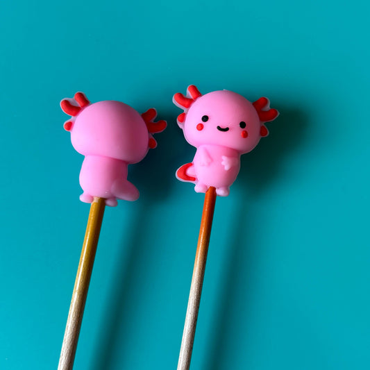 3D Axolotl Stitch Stoppers from Comma Craft Co - Maine Yarn & Fiber Supply