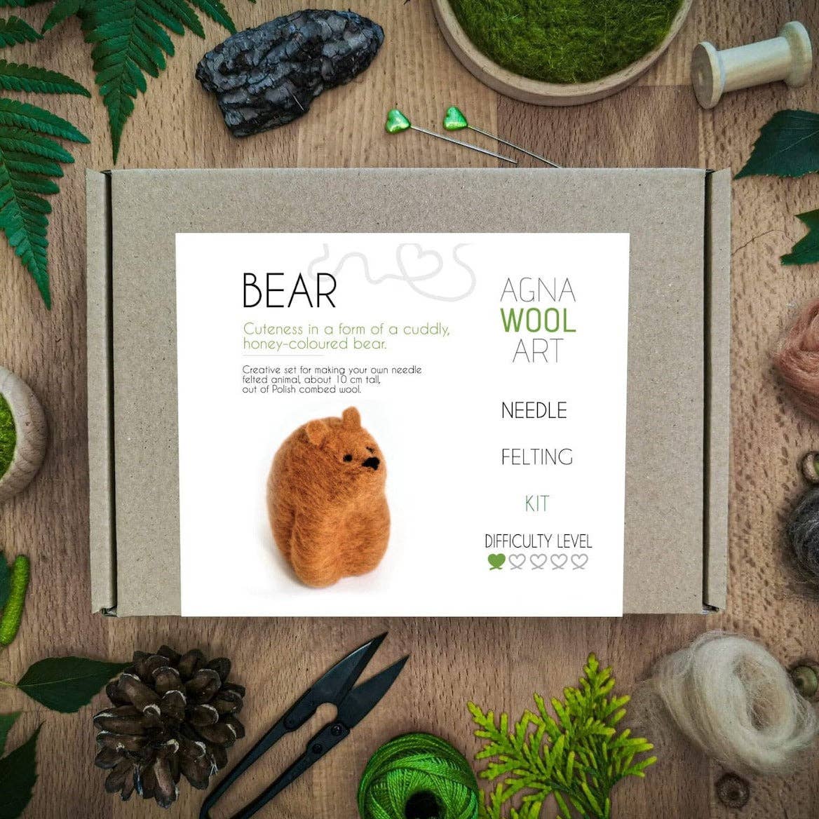 Bear Needle Felting Kit by Benzie Design