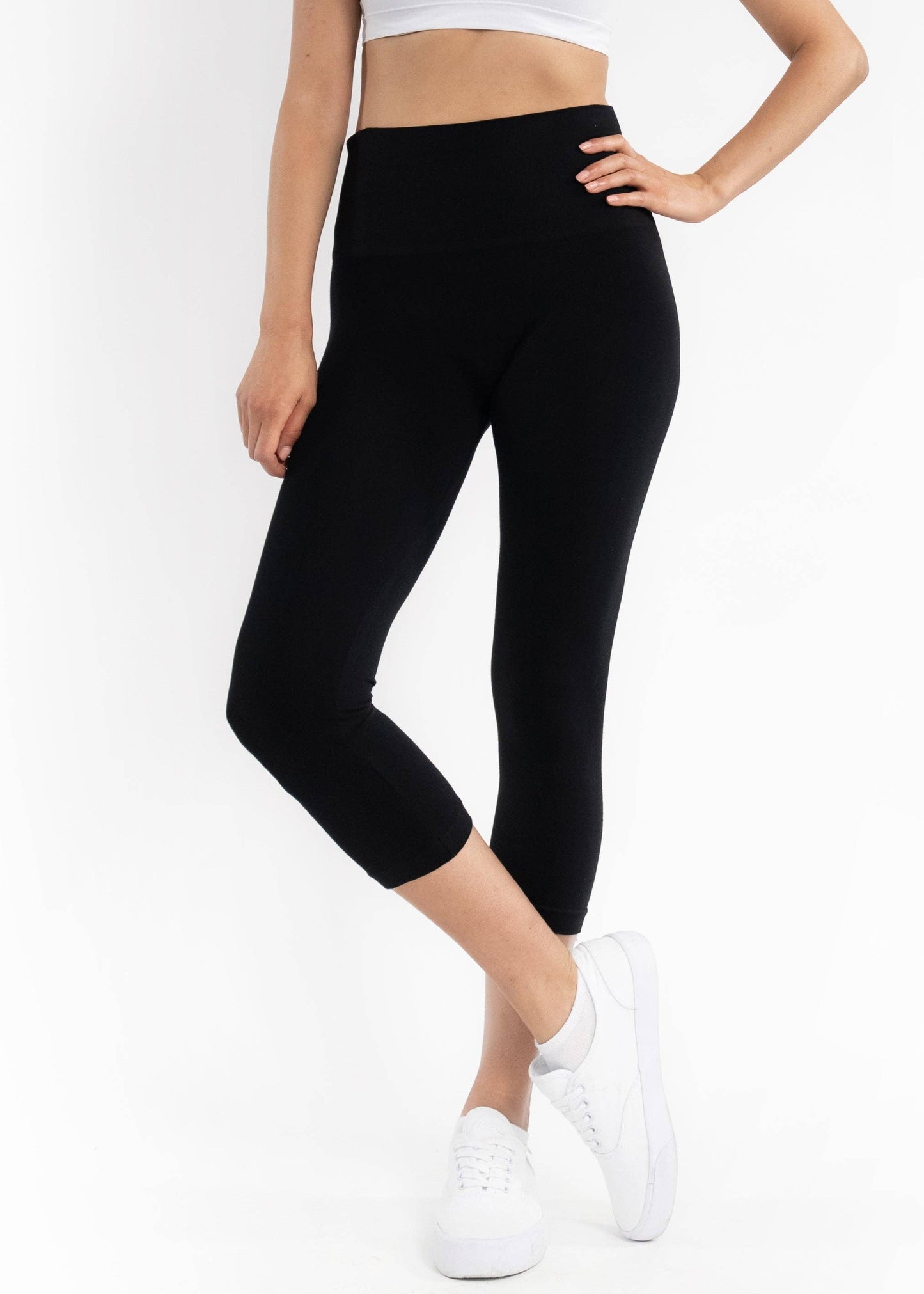 High Waist Crop (3/4) Leggings by Elietian