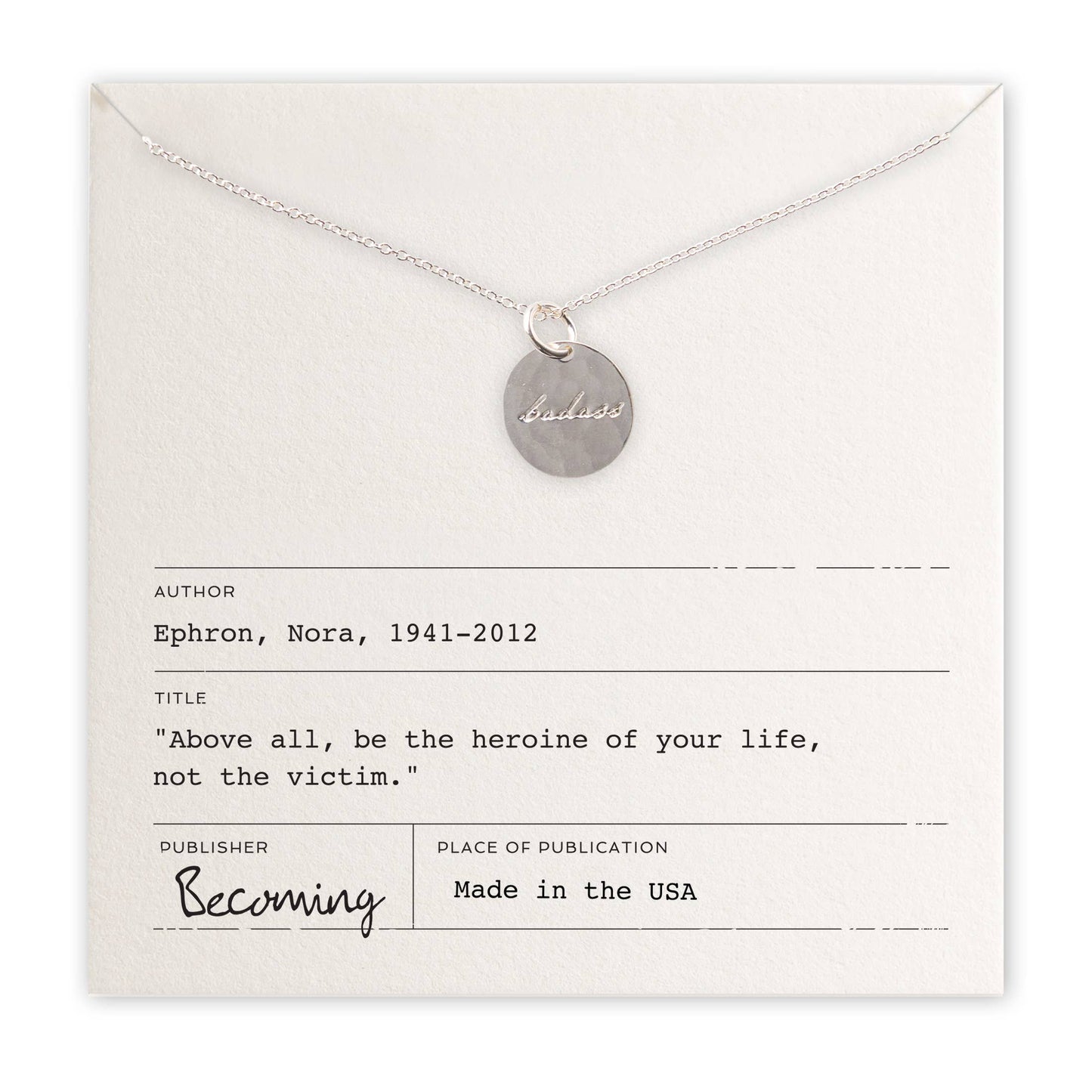 Badass Sterling Silver Necklace by Becoming Jewelry
