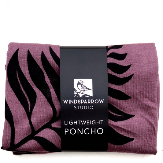 Frond Poncho (black ink) by Windsparrow Studio