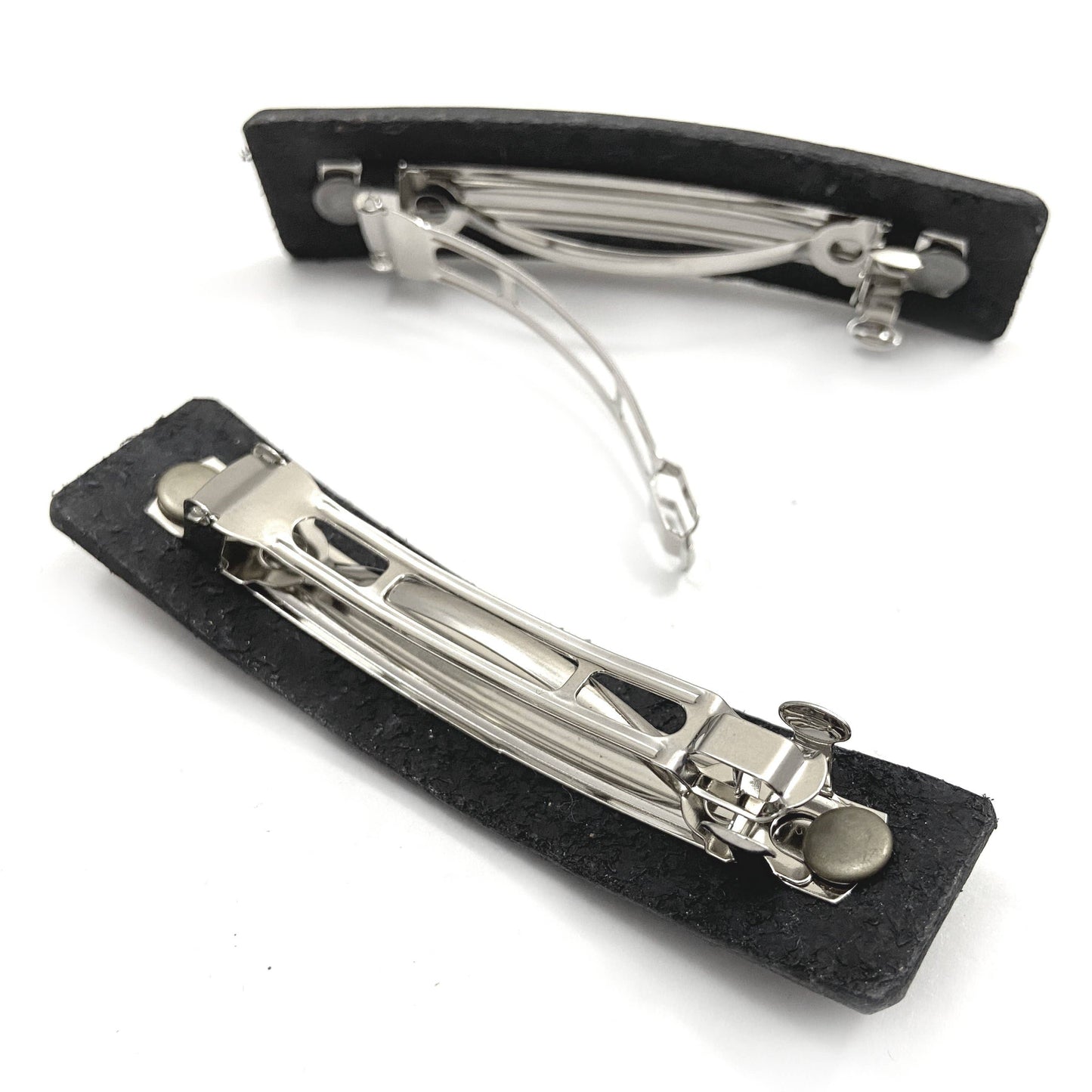 Silver Forest Silhouette Leather Hair Barrette by PlatypusMax