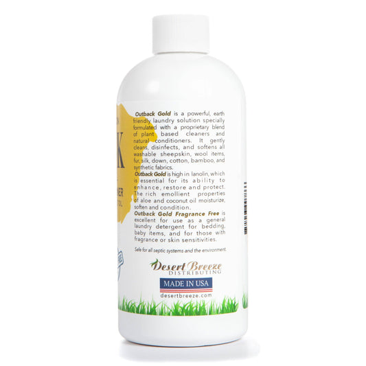 Outback Gold Wool Wash, 16 oz, Fragrance Free from Desert Breeze Distributing - Maine Yarn & Fiber Supply