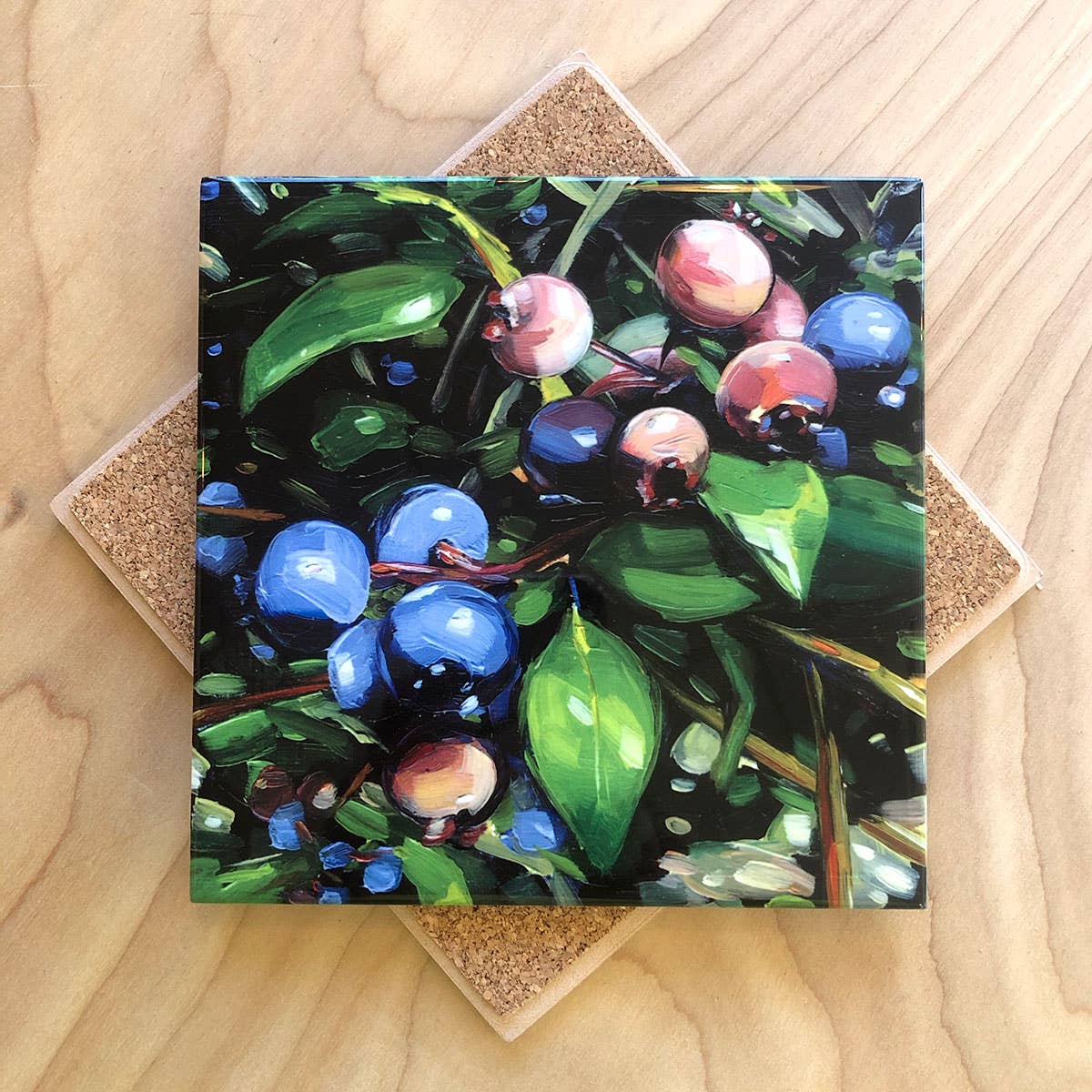 Blueberry Bush Trivet by Art by Alyssa