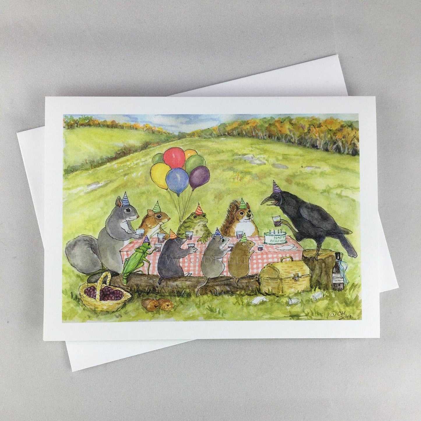 Crow's Toast  - Birthday Greeting Card by Woodfield Press