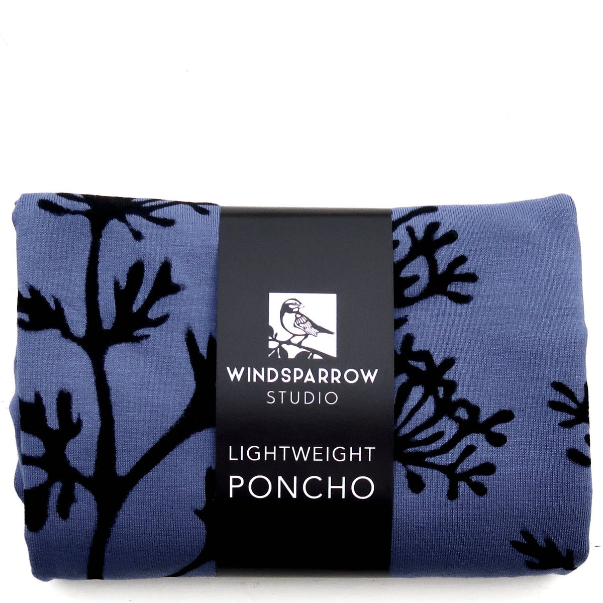 Parsley Poncho (black ink) by Windsparrow Studio - Maine Yarn & Fiber Supply