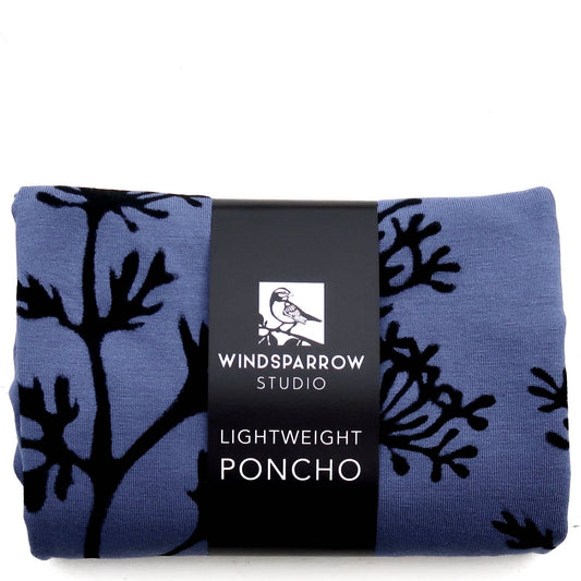 Parsley Poncho (black ink) by Windsparrow Studio - Maine Yarn & Fiber Supply