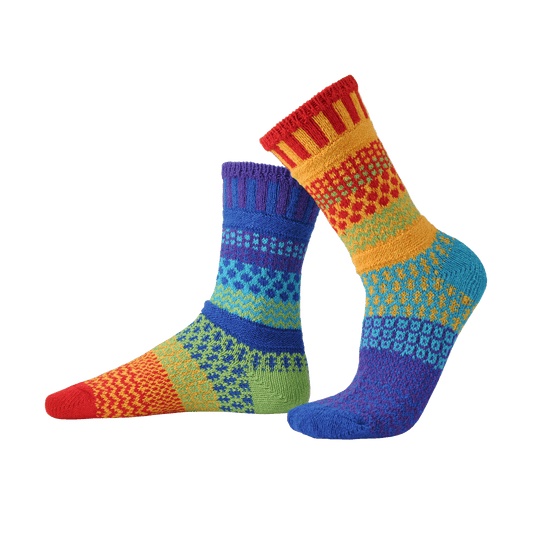 Rainbow Cotton Crew Sock by Solmate Socks