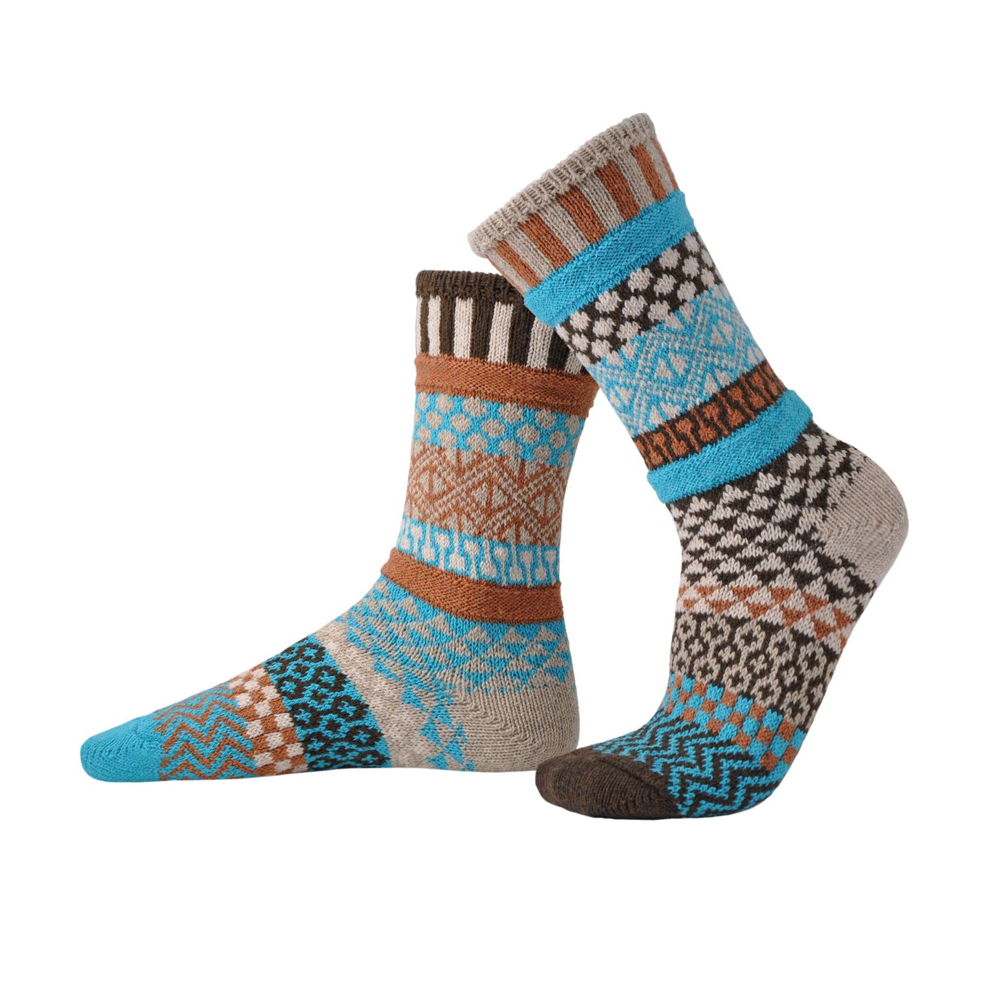 Walnut Wool/Cotton Crew Socks by Solmate Socks