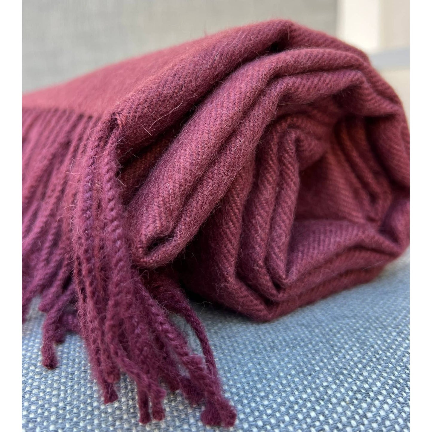 100% Baby Alpaca Scarf in Malbec from Shupaca Alpaca