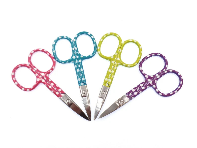 Polka Dot Curved Scissors - Notions