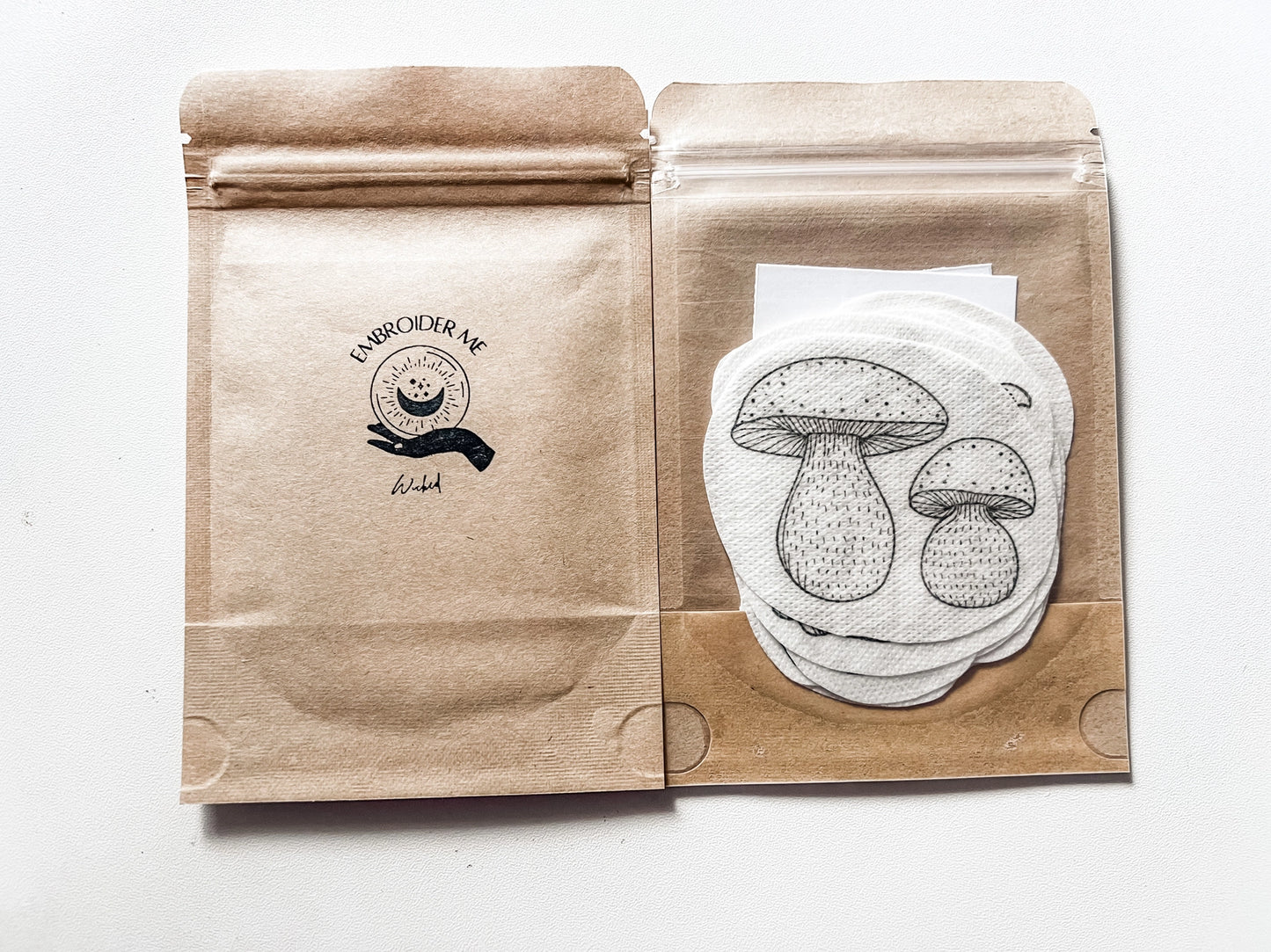 Mushrooms Stick & Stitch Pack by Embroider Me Wicked
