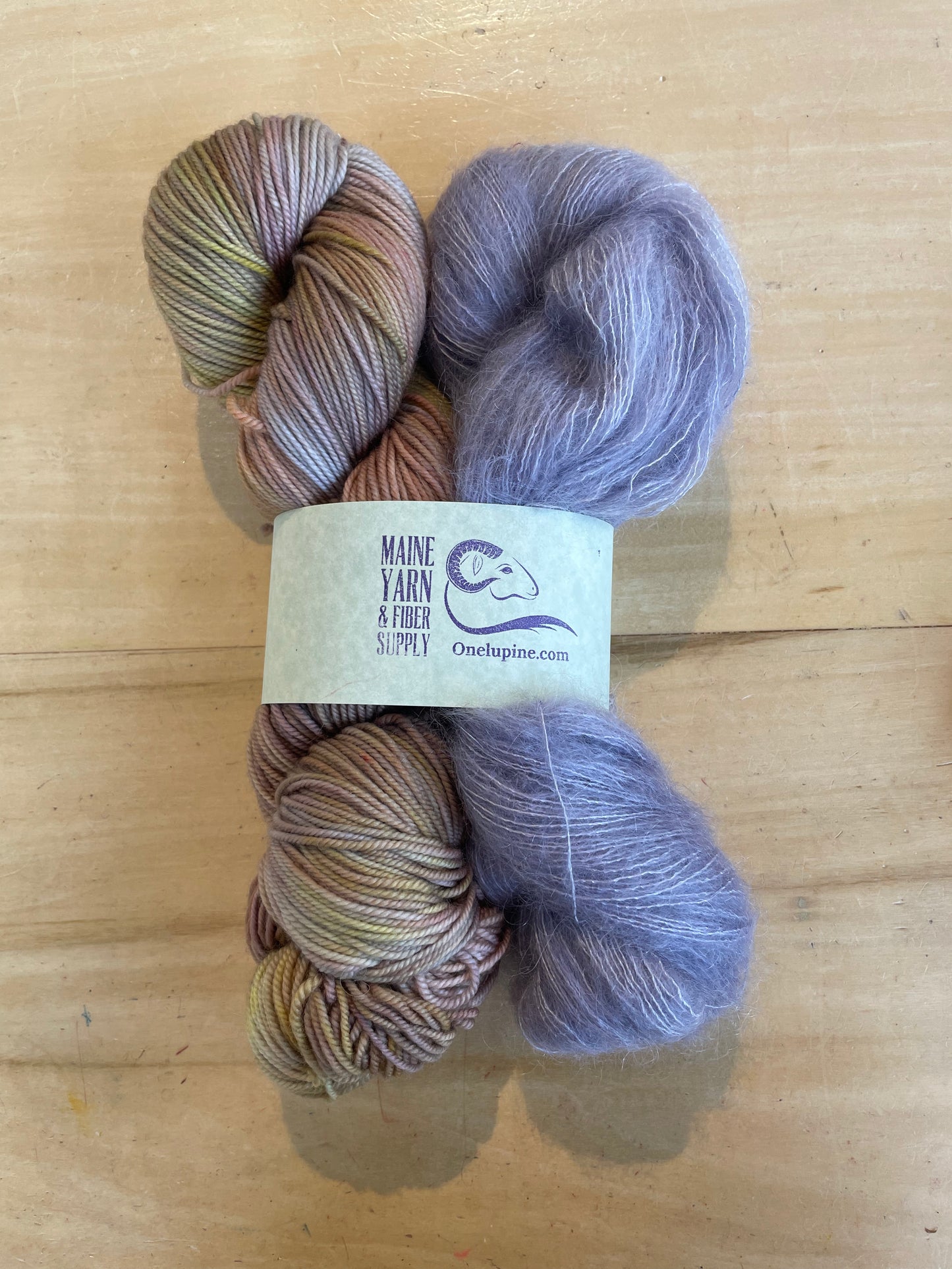 Stillwater: Iced Lilac + Katahdin: Summer Dunes - Stillwater Scarf Kit