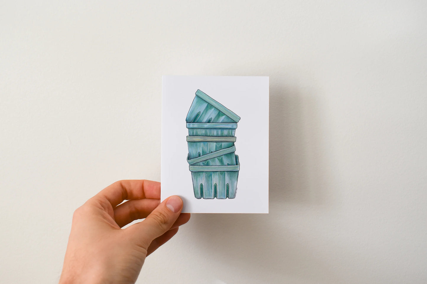 Berry Boxes - Greeting Card by 3 Legged Dog Ink