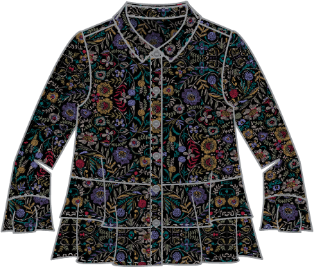 Off the Vine Flounce Bracelet Sleeve Shirt in Black by Habitat Clothing