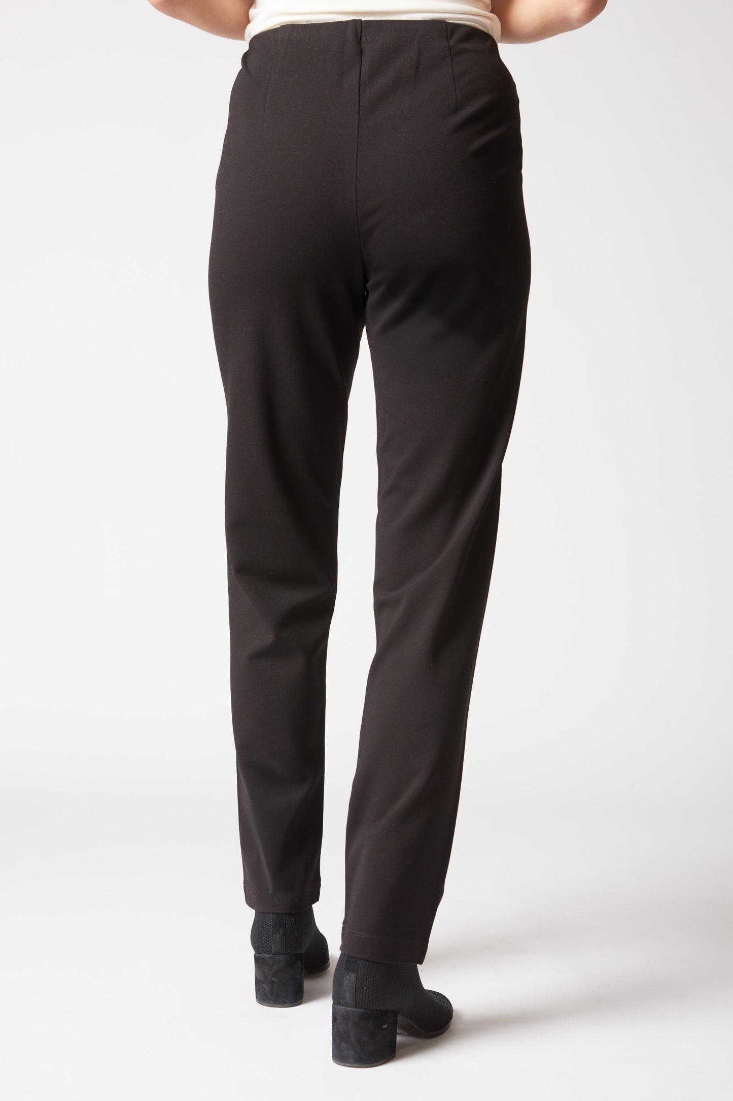 Luxe Ponte Straight Pant in Black by Habitat Clothing