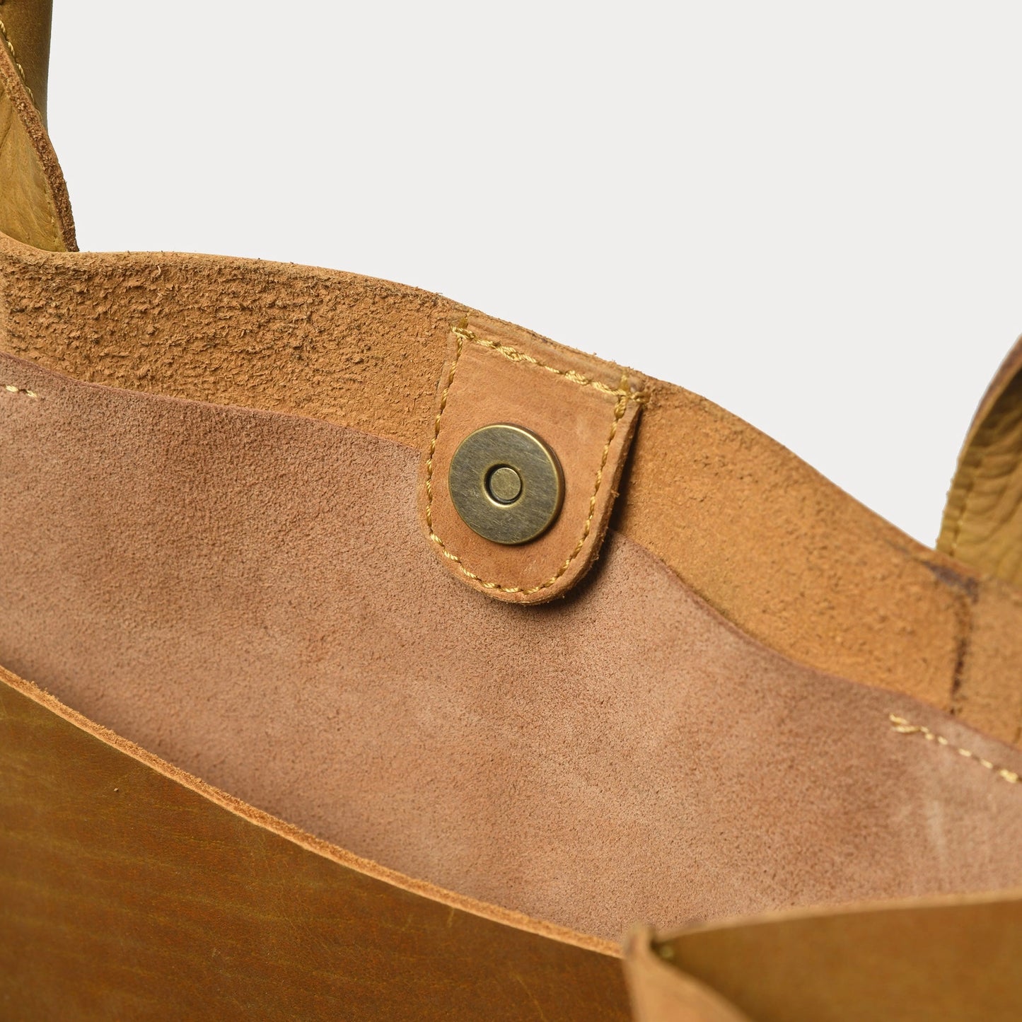 Save 40%! - Shinny Leather Tote in Light Brown by Le Papillon