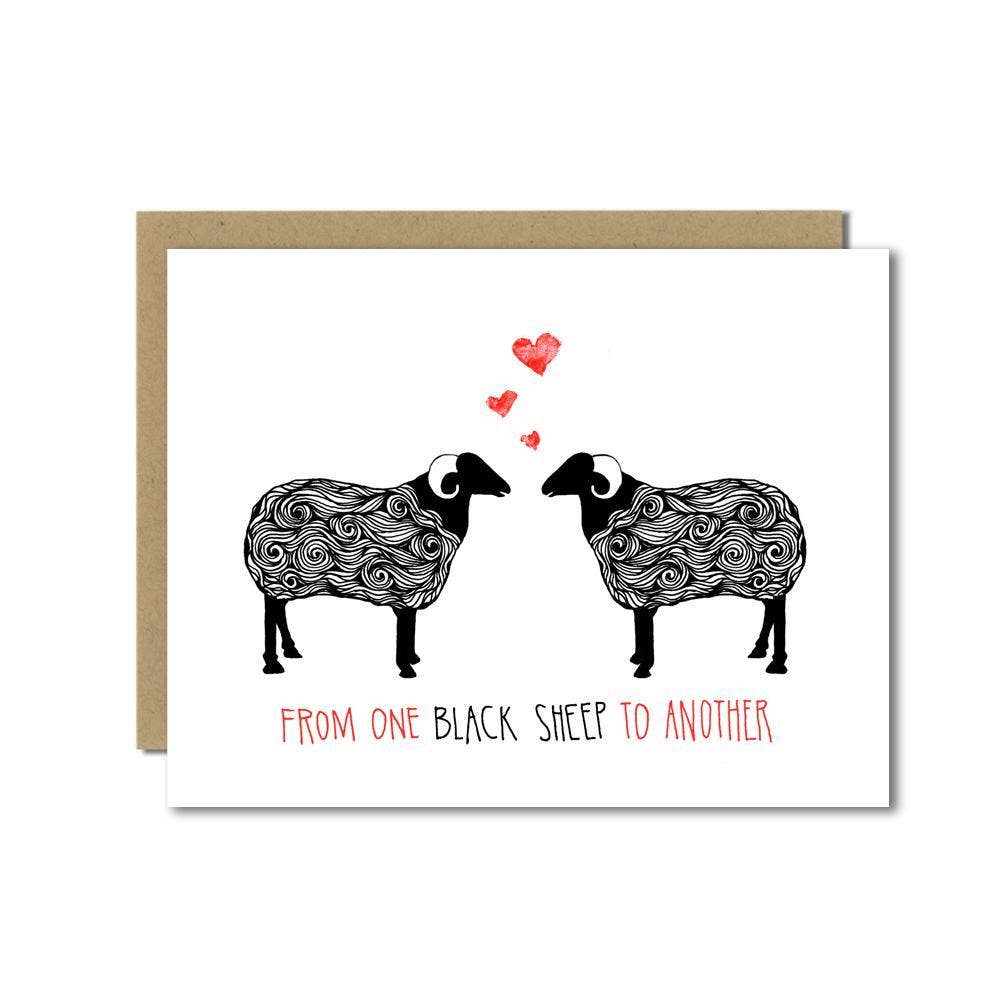 Black Sheep Greeting Card by Sloe Gin Fizz