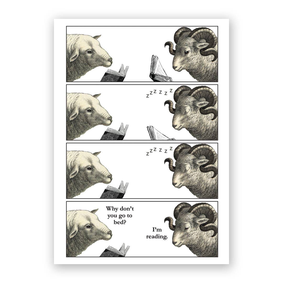 Sleeping Sheep Greeting Card by The Mincing Mockingbird