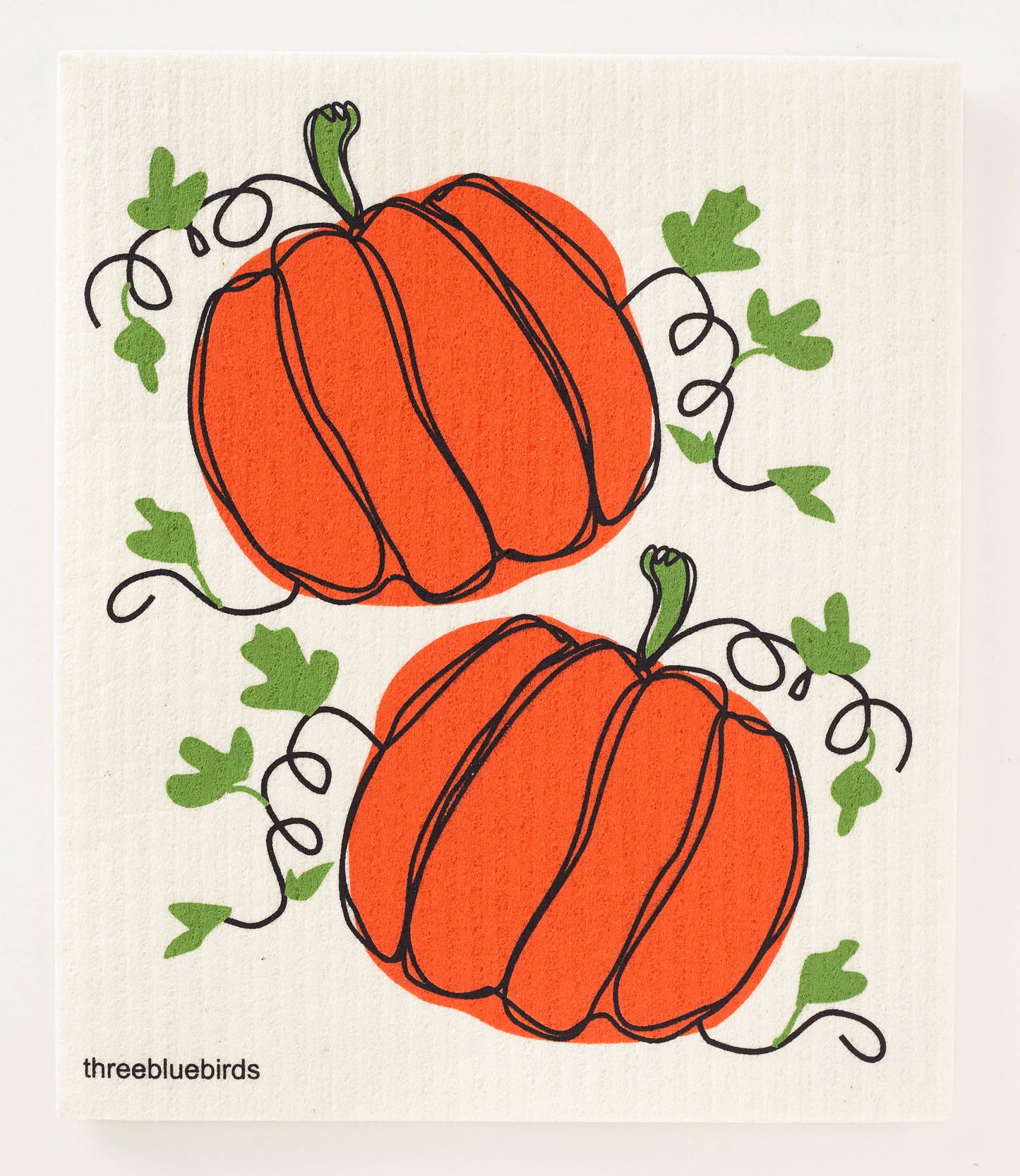 Pumpkins - Swedish Dishcloths by Three Blue Birds