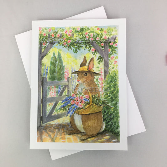 Picking Flowers - Greeting Card by Woodfield Press