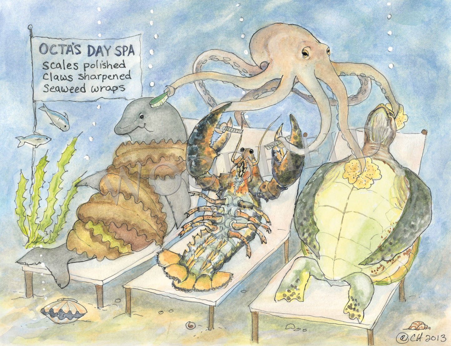 Day Spa - Greeting Card by Woodfield Press