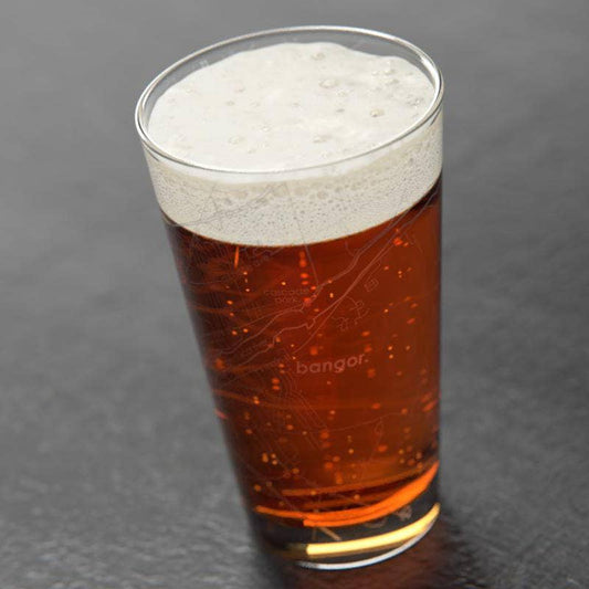 Bangor ME Map Pint Glass from Well Told