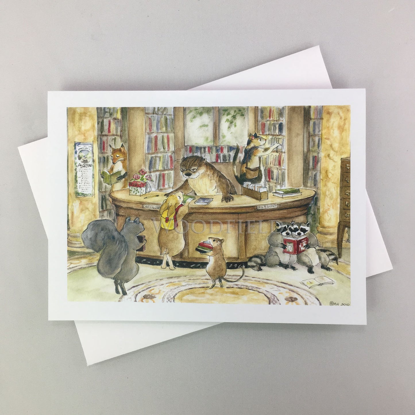 Library Days - Greeting Card by Woodfield Press