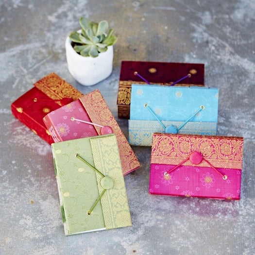 Mini Handmade Sari Journal in 6 colors from Paper High