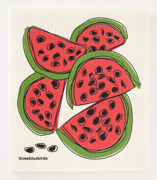 Watermelon - Swedish Dishcloths by Three Blue Birds