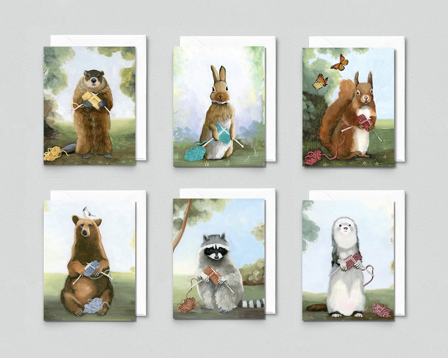 Always Knitting Greeting Card Box Set by Kim Ferreira (Joie de Vivre)