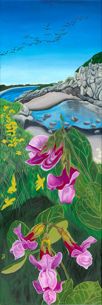 Beach Peas at Popham - Greeting Card by Color Afoot Press