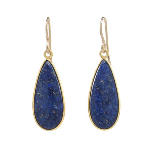 Lapis & Gold Vermeil Teardrop Necklace and Earring set by Sonoma Art Works
