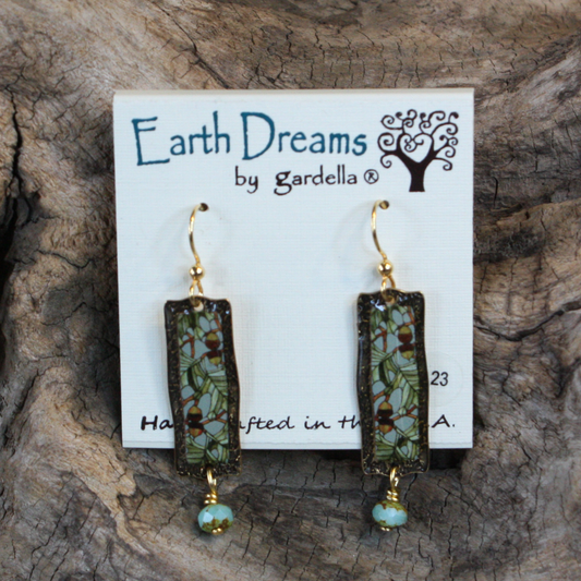 Leaves & Acorns earrings and Necklace by Earth Dreams Jewelry