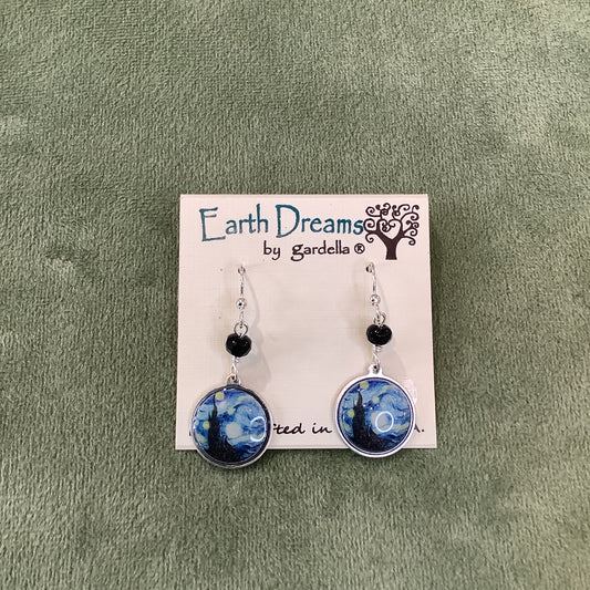 Starry Night 18in necklace and Earrings by Earth Dreams Jewelry - Maine Yarn & Fiber Supply