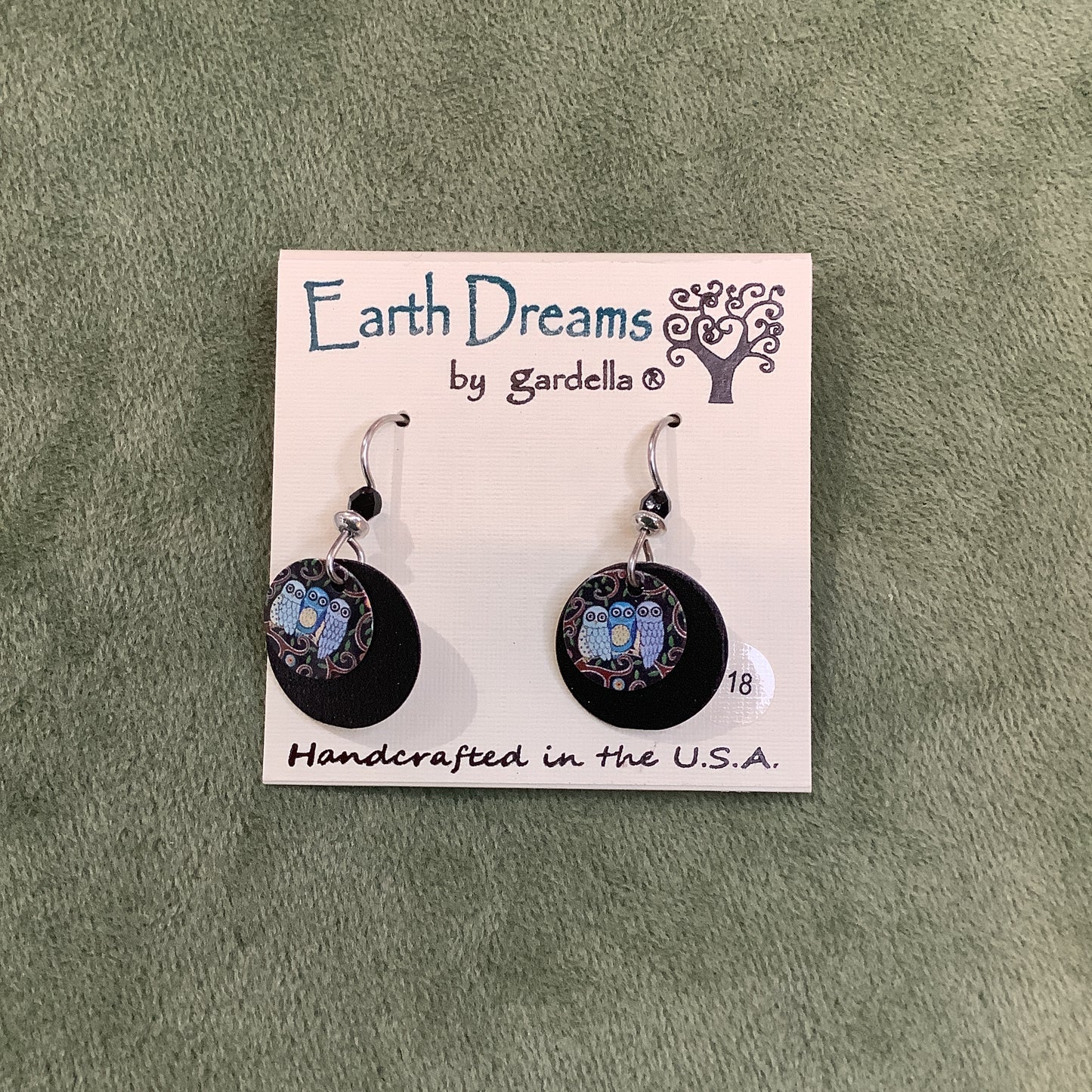 Three Owls 18in Necklace & Earrings by Earth Dreams Jewelry
