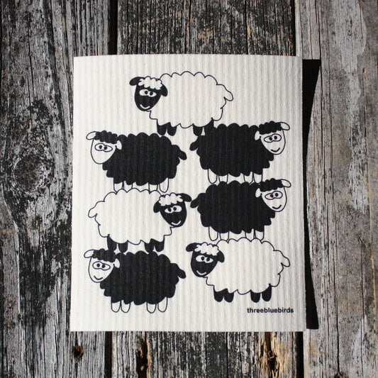 Sheepish - Swedish Dishcloths by Three Blue Birds