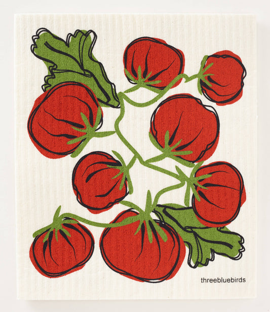 Tomatoes  - Swedish Dishcloths by Three Blue Birds