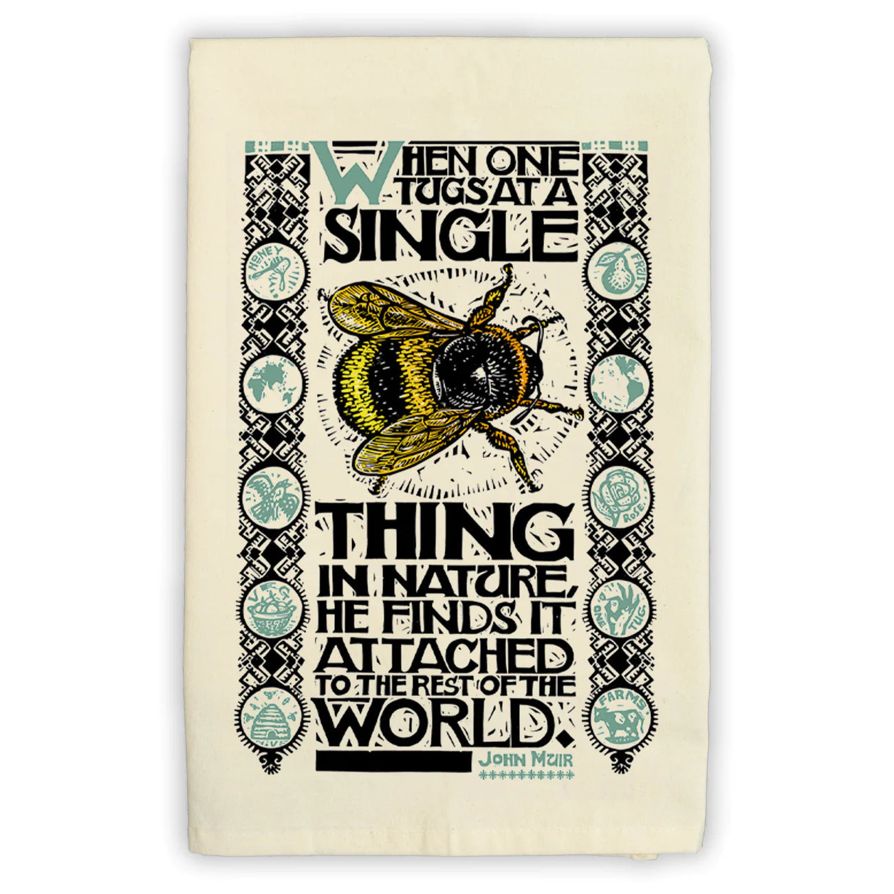 A Single Thing - Flour Sack Tea Towel by Liberty Graphics