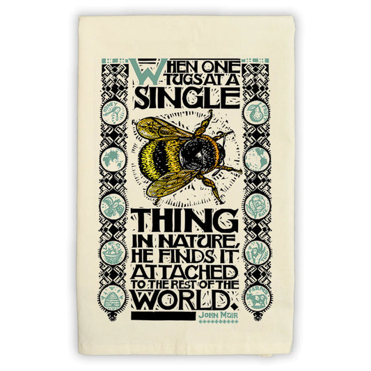 A Single Thing - Flour Sack Tea Towel by Liberty Graphics