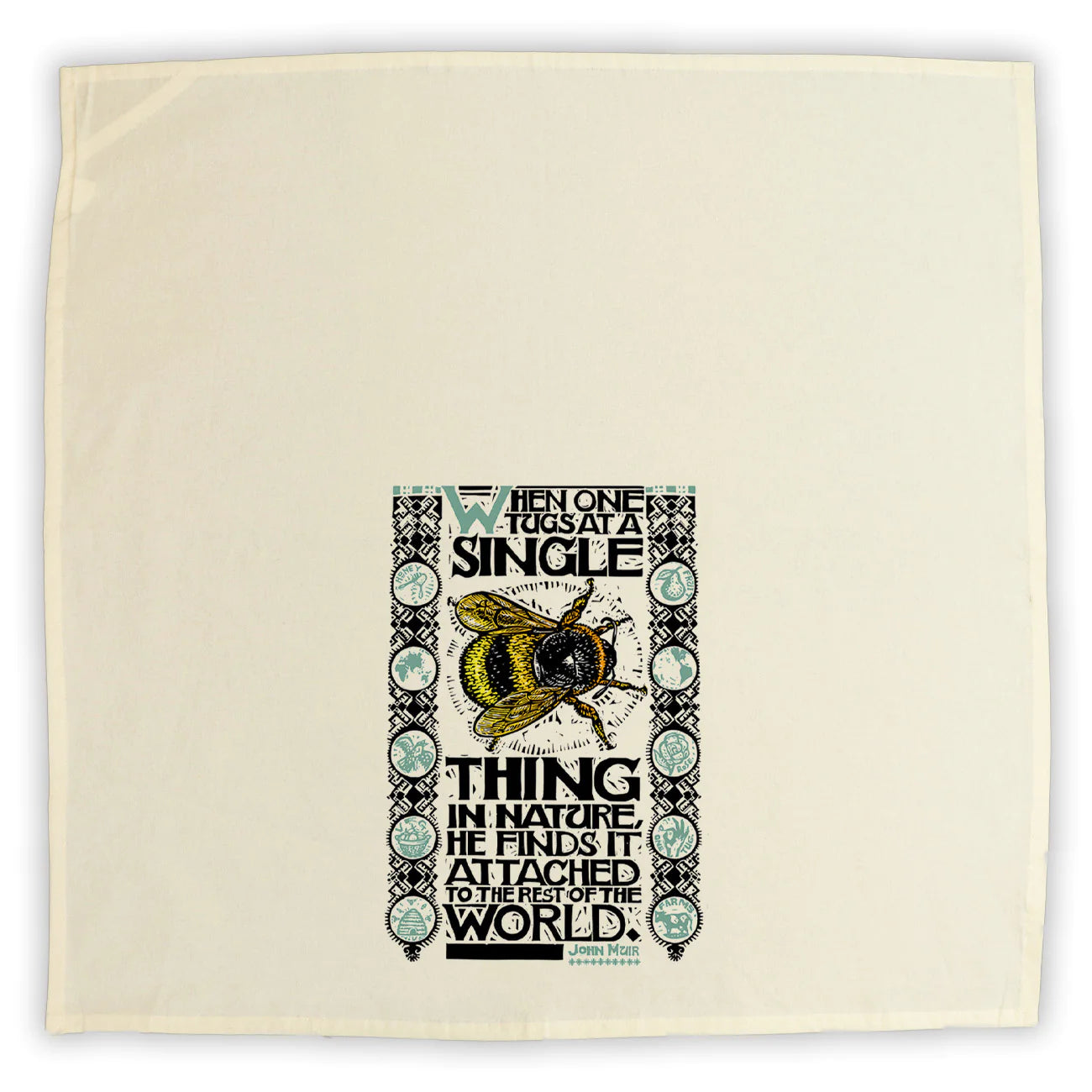A Single Thing - Flour Sack Tea Towel by Liberty Graphics