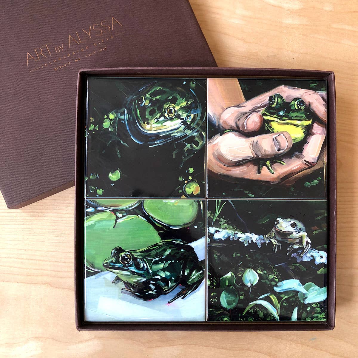 Frog Coaster Set by Art by Alyssa
