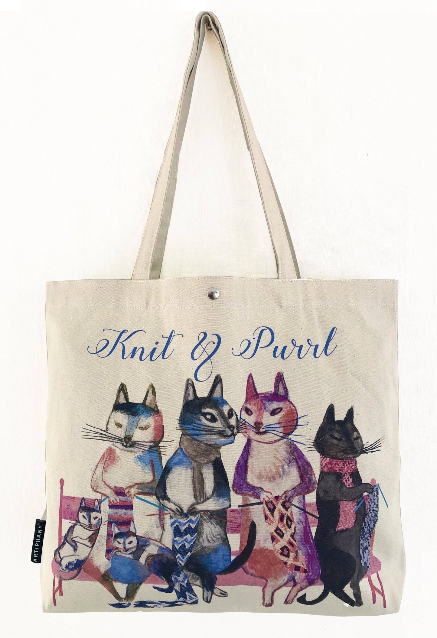 Knit & Purrl Tote Bag by Artiphany